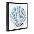 thumbnail image 3 of Stupell Industries Shabby Chic Blue Clam Shell Black Floating Frame Canvas Art, 18 x 18, by Christine Zalewski, 3 of 8