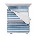 thumbnail image 7 of Quilts Twin Size Bedding Set, Blue Nordic Style Stripes Lightweight Quilted Comforter, Blue Gray Texture Soft Reversible Bedspread Coverlet with Pillow Covers for All Season, 68" x 86", 7 of 7