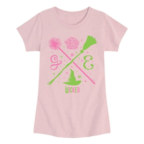 Wicked: Part 1 - Glinda and Elphaba Icons - Youth Girls Short Sleeve T-shirt