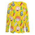 thumbnail image 5 of Rugrats Womens T Shirts V Neck Long Sleeve Tops Causal Loose Summer T-Shirts 3XL, 5 of 7