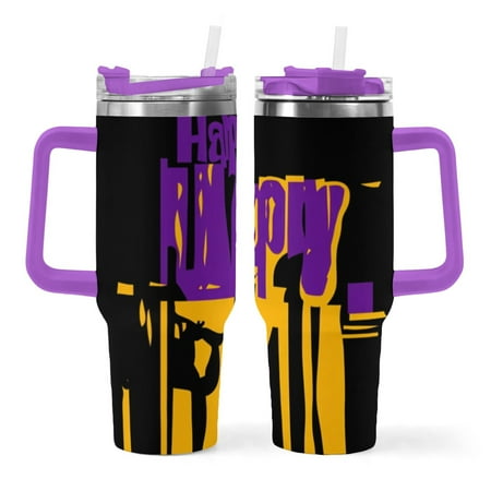 

Fashionable-T 40oz Stainless Steel Travel Mug with Handle UV Print Gift Colorful Scrawl Letter - LXB