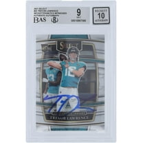 Trevor Lawrence Jacksonville Jaguars Autographed 2021 Panini Select #43 Beckett Fanatics Witnessed Authenticated 9/10 Rookie Card - Fanatics Authentic Certified