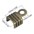thumbnail image 2 of 200Pack Fold Over Cord Ends, 4x6.5mm Terminators Crimp End Tips for Leather Ribbon, Bronze Tone, 2 of 7