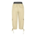 thumbnail image 4 of Pantalon Capri Cargo pour Femmes Été Décontracté Plein Air Actif Randonnée Capris Cargos avec Multiples Poches, 4 of 6