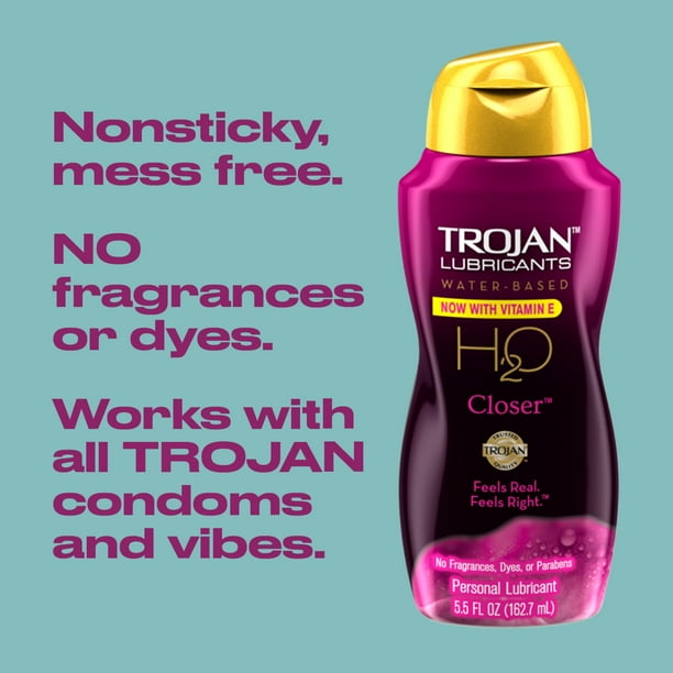 Trojan Lubricant H2O Closer Water Based Lubricant, Personal Lubricant, 5.5  fl oz Bottle - Walmart Business Supplies