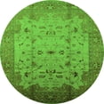 thumbnail image 1 of Ahgly Company Indoor Round Oriental Green Industrial Area Rugs, 5' Round, 1 of 4