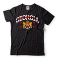 thumbnail image 2 of Georgia Unisex Shirt Georgia Patriotic Shirt Georgia Logo Flag Shirt Georgia National Tee (Large Navy Blue), 2 of 6