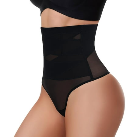 LNWUY Shapewear Tummy Control Underwear for Women Seamless Shaping High Waisted Panties Slimming Soft Breathable Panty Black XL