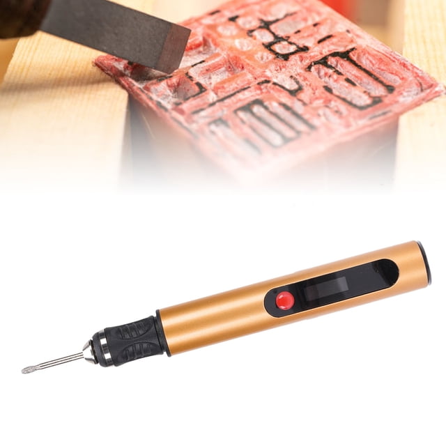 Electric Engraving Pen, LCD Display Rechargeable 16 Template Electric Engraver for Home and Professional Use Silver,Rose Gold,Blue,Yellow