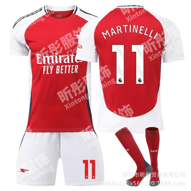 Maillot Domicile Arsenal 7 Saka 8 Odegaard 9 Jésus Adulte Enfants
