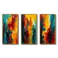 thumbnail image 2 of Designart "Journey of Abstraction in Yellow and Turquoise III" Abstract Framed Wall Art Set Of 3 - Yellow Abstract Frame Gallery Wall Set For Home Decor, 2 of 7