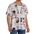 thumbnail image 2 of Sikiie Cat Men's Wrinkle Free Untucked Cuban Shirt Business Casual Button Down Shirts Short Sleeve Shirt3X-Large, 2 of 5