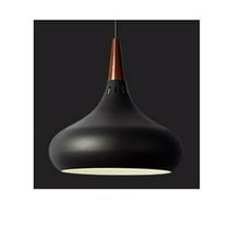 SKISUNO 1Set Black Aluminum Round Art Pendant Light for Kitchen and Dining 11.0*11.0*5.9in