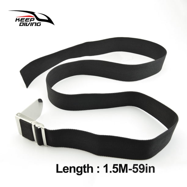 Ceinture De Plongée Nylon 150 Cm – Sangle De Poids Robuste, Boucle Plastique Ajustable, Pour Plongée Sous-marine, Apnée, Pêche