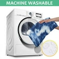 thumbnail image 6 of Indigo Tie Dye Snowflake Square Tablecloth,Waterproof Square Table Cover,Wipeable Spillproof Washable Table Cover for Home Kitchen Party Decor 52"x52"(132x132cm), 6 of 6