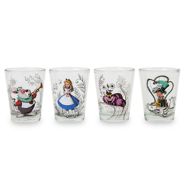 Set de minivasos de whisky de Disney Alicia en el país de las maravillas x4