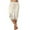 Beige, variant on Elastic Waist Print Casual Pants Women Knee-Length Capris Loose Drawstring Joggers