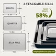 thumbnail image 5 of HONGBAKE Stainless Steel Baking Sheet Set of 3, Non Toxic Uncoated Cookie Sheets for Baking, 9/12/16 inch Baking Sheet Pans for Oven, Blue, 5 of 7