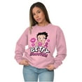 thumbnail image 3 of Breast Cancer Betty Wears Pink Ribbon Women Crewneck Sweatshirt Brisco Brands 2X, 3 of 5