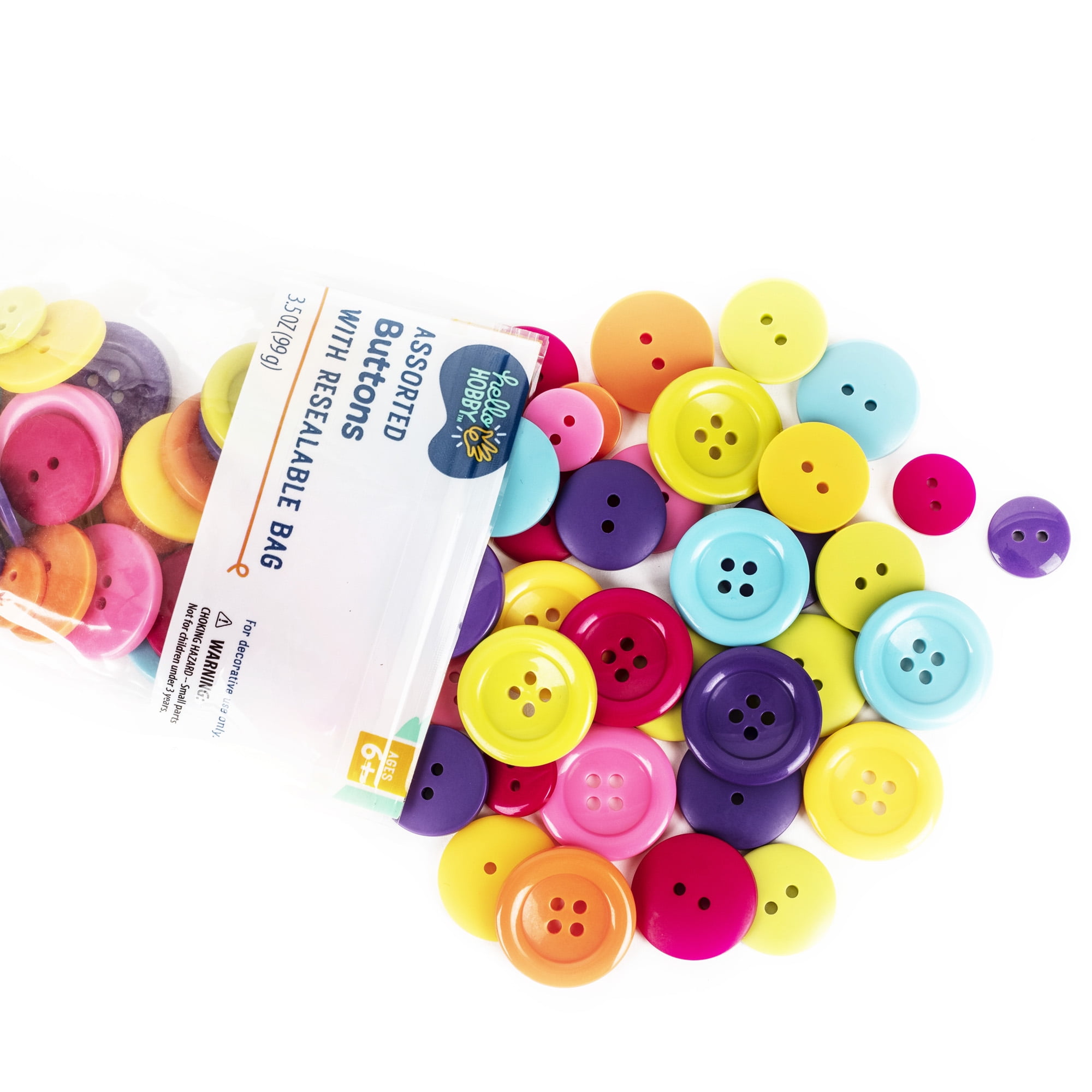 Plastic Buttons - Christmas Colors from Hobbii