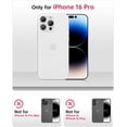 thumbnail image 2 of Case for iPhone 16 Pro Case [Compatible with MagSafe] with White Rose Floral Design, Cute Clear Flower Phone Cover for Women Girls, [Non Yellowing] Slim Bumper with Gold Accents, 2 of 5