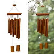 Bamboo Wind Chime Outdoor Wooden Music Wind Chimes for Garden, Patio, Home or Outdoor Decor, 10 Bamboo Sound Tubes 60 cm