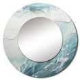 thumbnail image 2 of Designart "Gentle Toned Simplistic Ocean Swell" Coastal Beach Black Large Round Mirror - Round Office Mirror Wall Decor - Coastal Round Printed Mirror - 29" x 29", 2 of 6