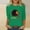 Green, variant on Fznquz Black Women Tops 2025 3/4 Length Sleeve Plus Size Shirt Black History Print Fashion Crewneck Women Blouse