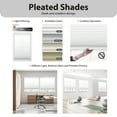 thumbnail image 3 of Regal Living Cordless Light Filtering Polyester Pleated Shades, White - 23.5 in. W x 72 in. L, 3 of 7
