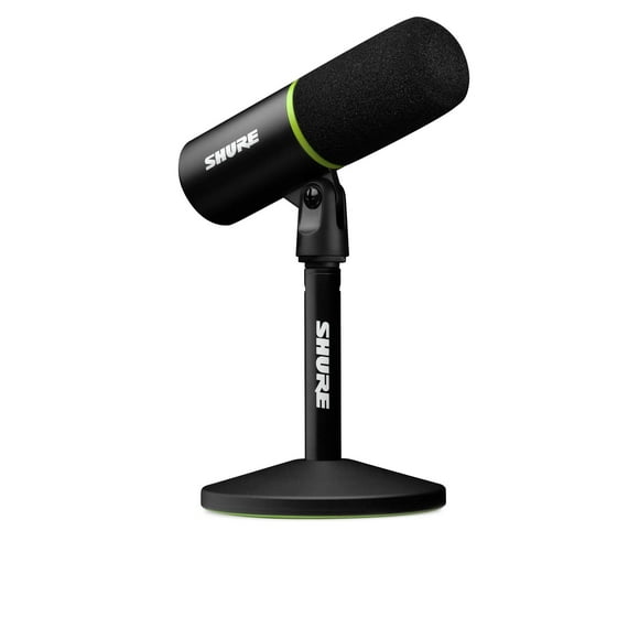 Shure MV6 Micrófono para juegos, micrófono USB dinámico para PC para videojuegos y streaming - Soporte de escritorio, cancelación de ruido de fondo, toque para silenciar y salida de 3,5 mm para monito