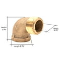 thumbnail image 6 of Thrifco 5317042 3/4 Inch 90 Brass St Elbow, 6 of 6