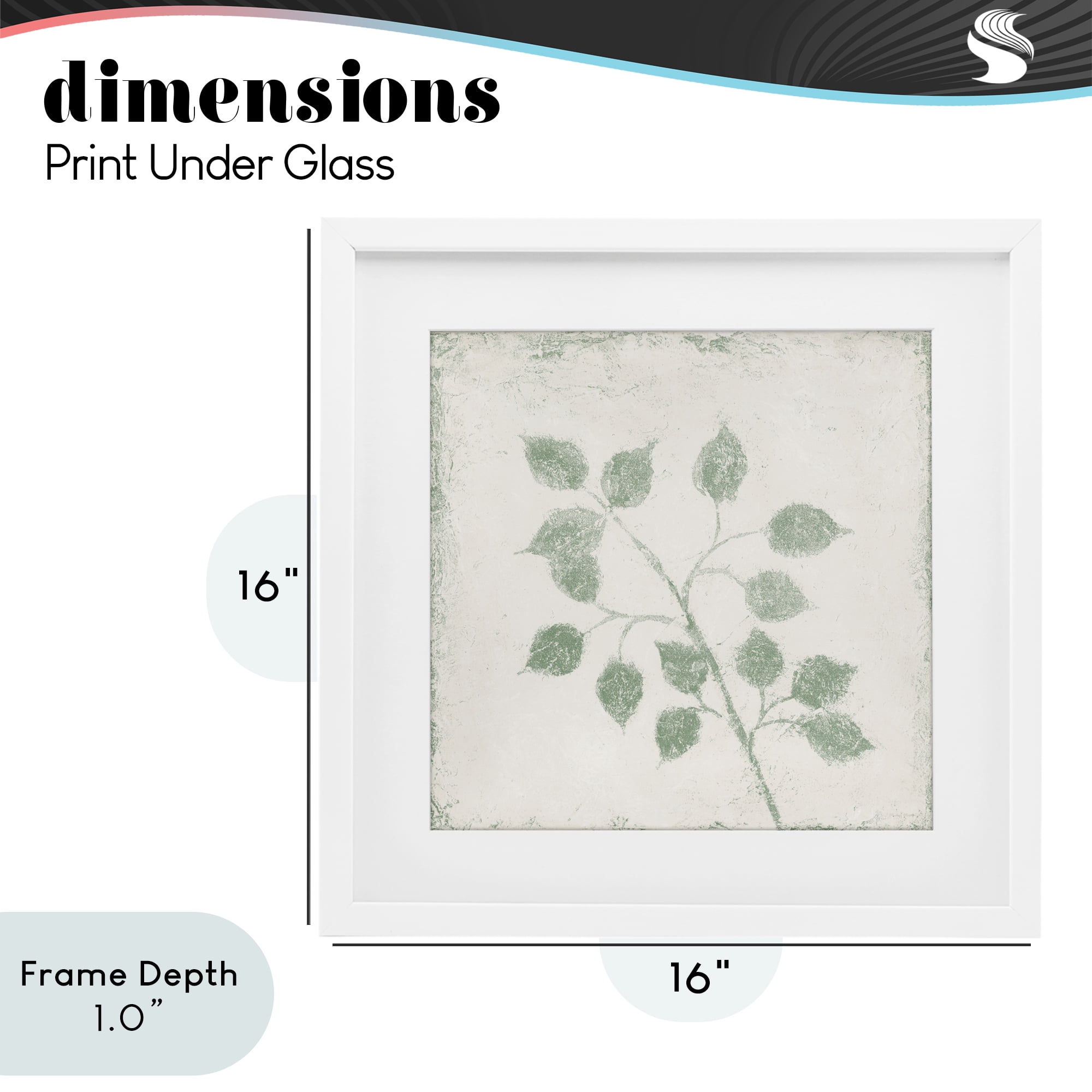 Stupell Industries November Leaves Plant Sprig White Framed Print Under Glass, design by Michael Marcon