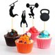 thumbnail image 3 of 24pcs Gym Theme Cake Toppers Creative Cake Decoration Picks Cupcake Adornment Party Favors Supplies for Fitness Party, 3 of 3