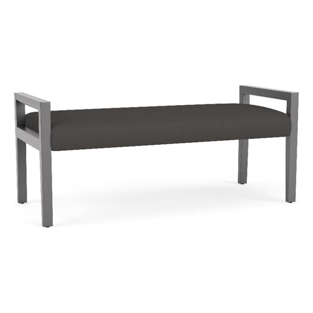 Pemberly Row Banc d'Accueil 2 Places avec Cadre en Bois, Gris