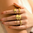 thumbnail image 3 of Geometric Water Drop Ring Set For Women Zinc Alloy Plated, 3 of 5
