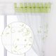 thumbnail image 3 of Floral Sheer Curtains Voile Embroidery Tab Top Window Panels for Bedroom Living Room Decoration 2 Panels, Green, W140cm x H225cm, 3 of 5