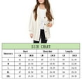 thumbnail image 4 of Kids Girls Long Sleeve Cardigans Open Front Cable Knit Chunky Oversized Outerwear Coat, 4 of 4