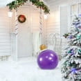 thumbnail image 4 of HomeDM 50cm/19.68" Inflatable Christmas Ball Ornaments Purple Large Outdoor Christmas Ball Ornaments Xmas Themed Holiday Yard Christmas Tree Garden Front Door Decor, 4 of 4