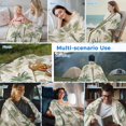 thumbnail image 5 of Palm Tree Cooling Blanket,Lightweight Breathable Summer Throw Blanket with Double Sided Cold Effect,Sage Green Tropical Nature Plant Watercolor Picnic Blankets Bed Sheet for Hot Sleepers 60"x80", 5 of 8