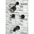 thumbnail image 2 of Kingston Brass KBX8145BX Metropolitan Two-Handle Tub and Shower Faucet, Oil Rubbed Bronze, 2 of 5
