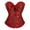 Red, variant on Corset Tops for Women Front Zipper Strapless Bustier Corset Toos with Boned Overbust Lace Waist Push Up Shapewear Lingerie