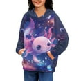 thumbnail image 4 of DISNIMO Galaxy Axolotl Boy Hoodie Sweatshirts for Boys Hooded Sweatshirt Boys 6-7 Pullover Hoodies Girls Boys Streetwear Hoodie Long Sleeve Child Streetwear Hoodie Kids Girl, 4 of 7