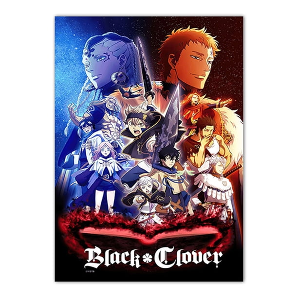 Póster Black Clover Anime Asta Yuno de papel, 40 x 60 cm