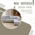 thumbnail image 4 of L Shaped Sectional Couch, Modern Nailhead Lounge Sofa, Modular Sectional Sofa with Reversible Cup Holder,4-Seat Linen Sectional Sofa Sets, Modern Living Room Furniture Sets,Grey White, 4 of 6