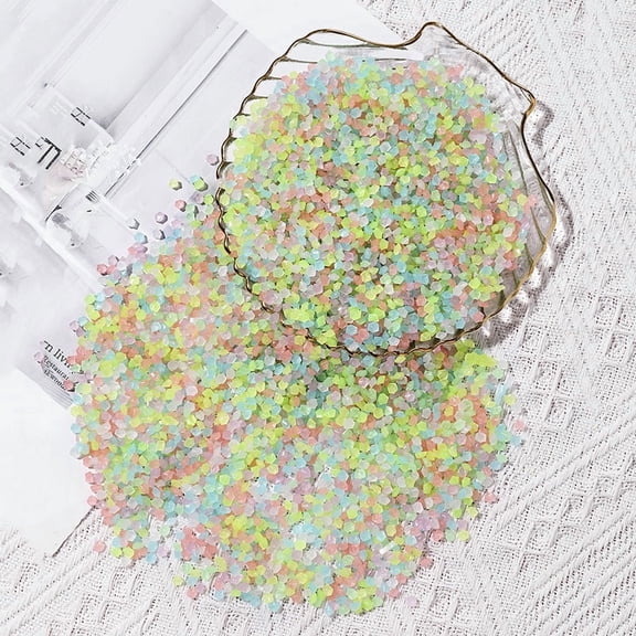 3-5mm Luminous Sand for Night Use, Glowing Garden and Aquarium Decorative Stones, Colorful Pebbles for Wishing Bottles, Luminous Granular Sand
