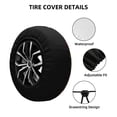 thumbnail image 2 of Naloa Sunshine Flower Meditating Cat PVC Leather Spare Tire Wheel Cover for Car Truck SUV Camper Trailer Universal Fit many size14 inch, 2 of 6
