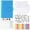 Sky Blue, variant on Brown Leather Budget Notebooks, 5.1" x 7.4", Envelopes, Expense Tracking Sheets for Daily Financial Organization, Savings Goals, Household Budget Planning, Suitable for Home, Workplace