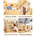 thumbnail image 5 of TinyPalsa Kids Bookshelf, Montessori Baby Bookcase, Cute Bear Design, 3-Tier, Large Capacity with Side Storage, Safe & Stable Wooden Bookshelf for Kids Rooms, 5 of 9