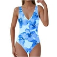 thumbnail image 2 of UPPADA Womens One Piece Swimsuit Comfy Floral Print Swimwear Padded Swimsuits for Ladies Tummy Control Bathing Suits Cute Modest Swimsuit Multicolor,L, 2 of 6