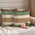thumbnail image 3 of Pack of 2 Outdoor Pillow Covers 24x24 Inch Waterproof Farmhouse Sage Green Brown Throw Pillow Covers,Decorative Couch Pillow Shams Protectors Country Vintage Wooden Patio Pillowcases Cushion Covers, 3 of 8